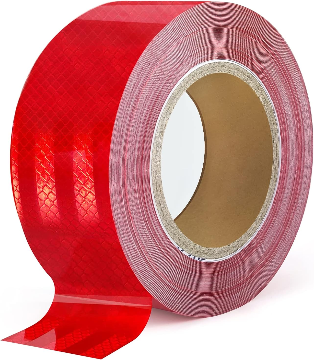 XFXIA Reflective Tape Waterproof, 20M*5Cm Reflective Warning Sticker High Intensity Self-Adhesive Safety Tape for Vehicles Car Trailers Night, Reflector Tapes for Road Facilities Safety Reminder (Red) image number 7