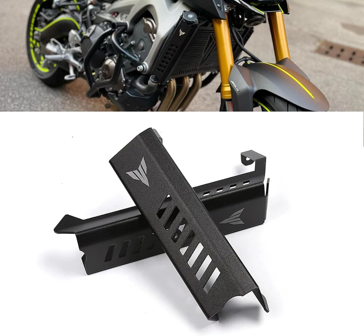 Motorcycle Radiator Grille Guard Protector Side Cover Radiator Cooling Tank Side Guards Cover Protector for YAMAHA MT09 MT-09 FZ09 FZ-09 2013 2014 2015 2016 2017(Black)