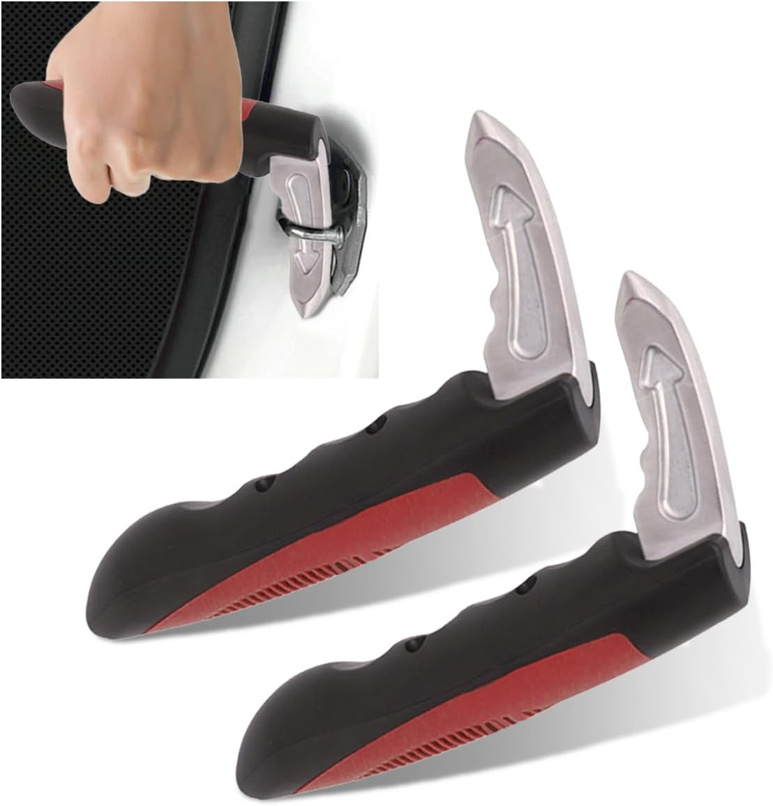 Car Handle Assist, Multifunction Auto Door Assist Handle, Car Door Assist Support Handle for Elderly and Handicapped, Window Breaker Emergency Tool, Grab Bar Handle (Blue 2 PCS) image number 5