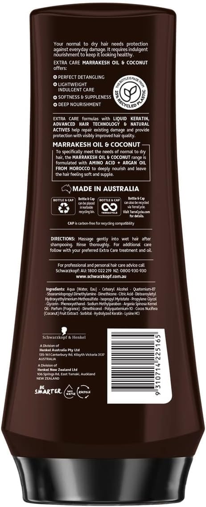 Schwarzkopf Extra Care Marrakesh Oil & Coconut Replenishing Conditioner 400Ml image number 1