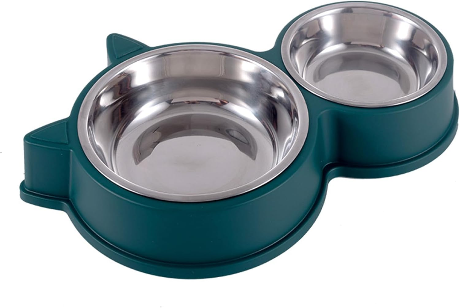 Double Dog Bowls, Stainless Steel Pet Feeder Bowls Non Tipping Auto Watering Cat Water Food Bowls, Pet Feeder Bowls Pet Accessories Food Water Feeder for Puppy Small Medium Dogs Cats image number 2