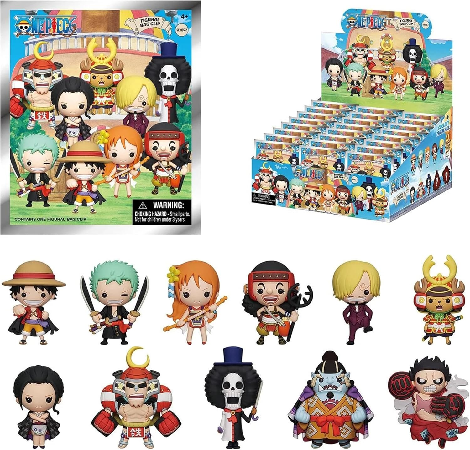 One Piece - 3D PVC Bag Clips S3 Blind Bag 24Ct CDU