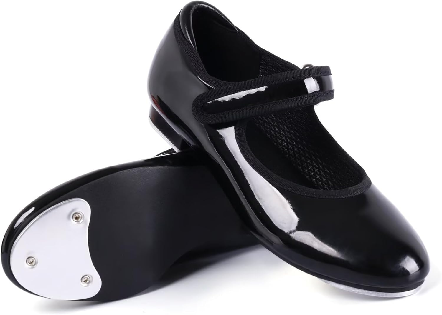 Tap Shoes for Girls and Boys Easy Strap Tap Dance Shoes for Toddler/Little Kid/Big Kid image number 1