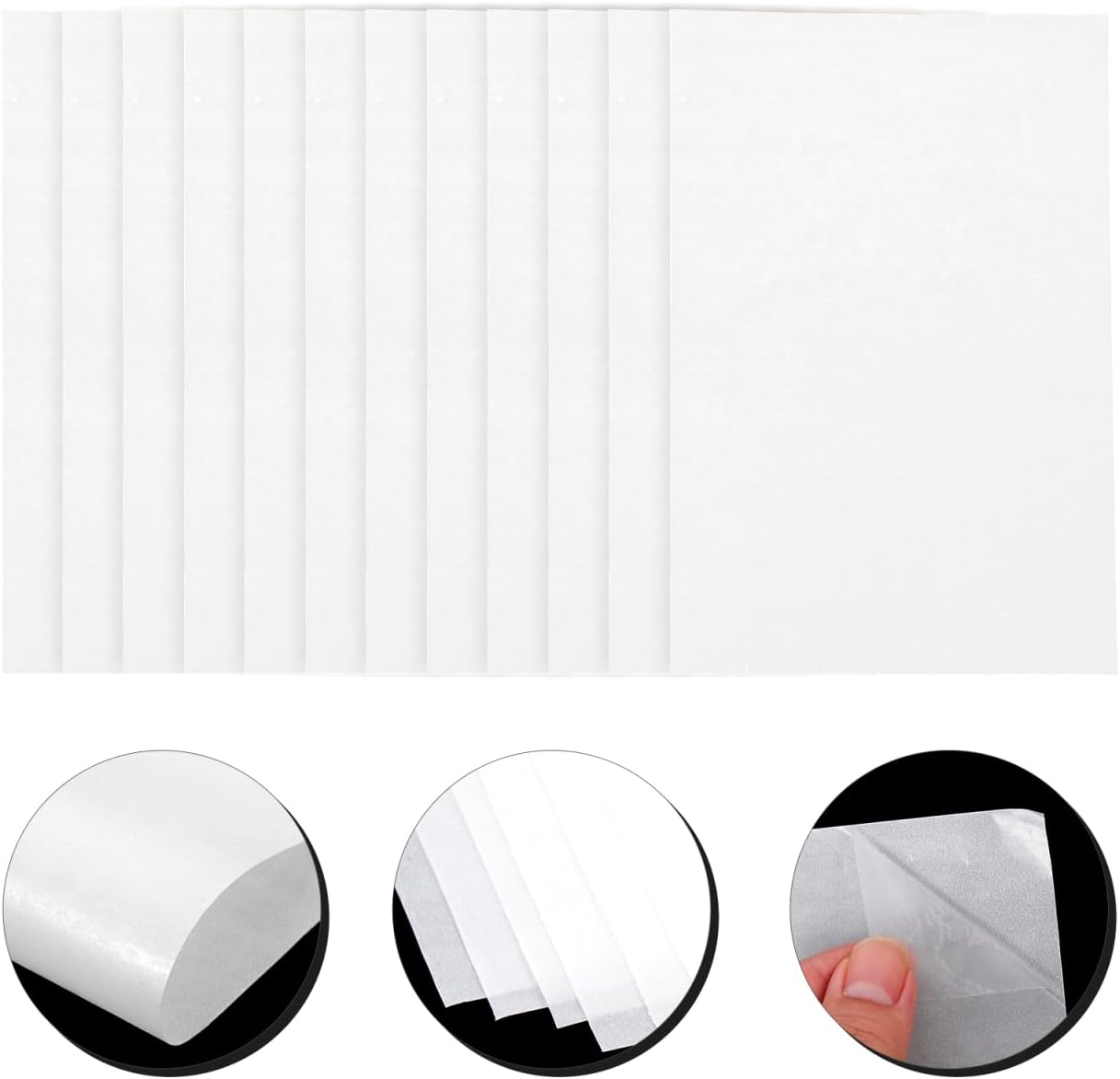 Ciieeo 20 Sheets Double Sided Fusible Iron on Adhesive Tapes for Fabric No Sew Bonding Perfect for Clothing Home Decor and Craft Projects image number 4