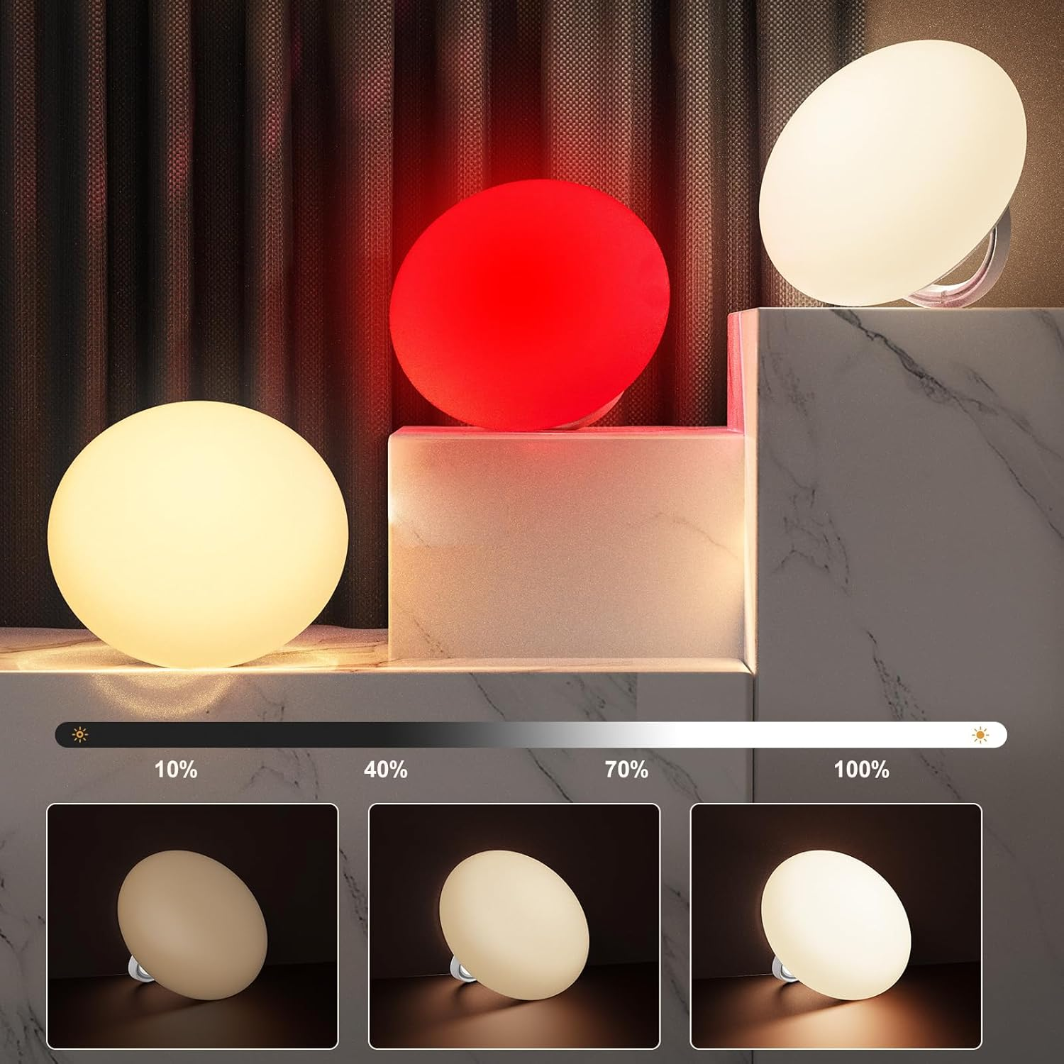 Night Light, Timer & Stepless Dimming, Portable Hanging Design for Breastfeeding, Kids Bedroom & Travel, Eye-Caring Night Light for Baby 3 Light Modes (Warm White/Amber/Red) image number 6