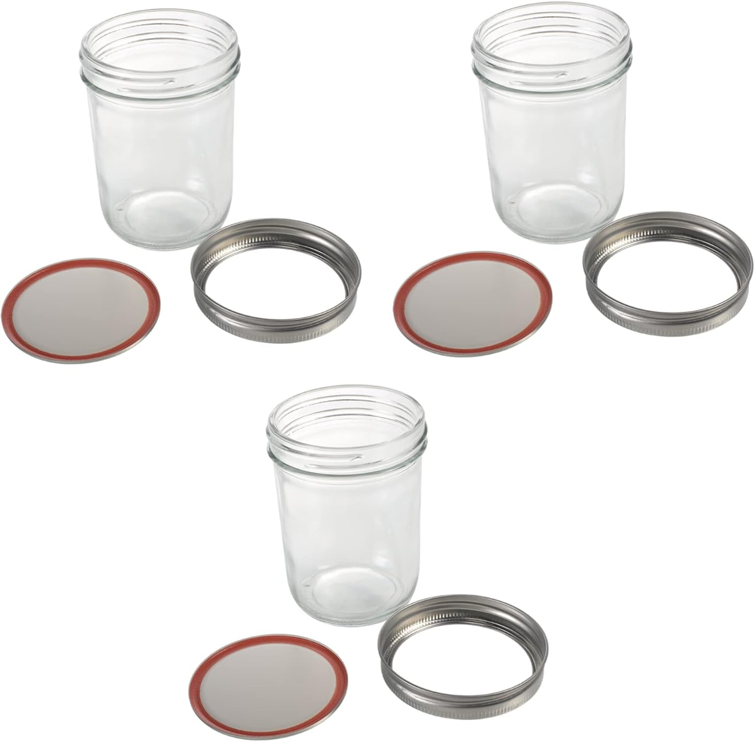 KOMBIUDA 3Pcs Cheese Bottle Storage Jar Glass Beverage Bottle Drinks Storage Cup for Kitchen Home Tea