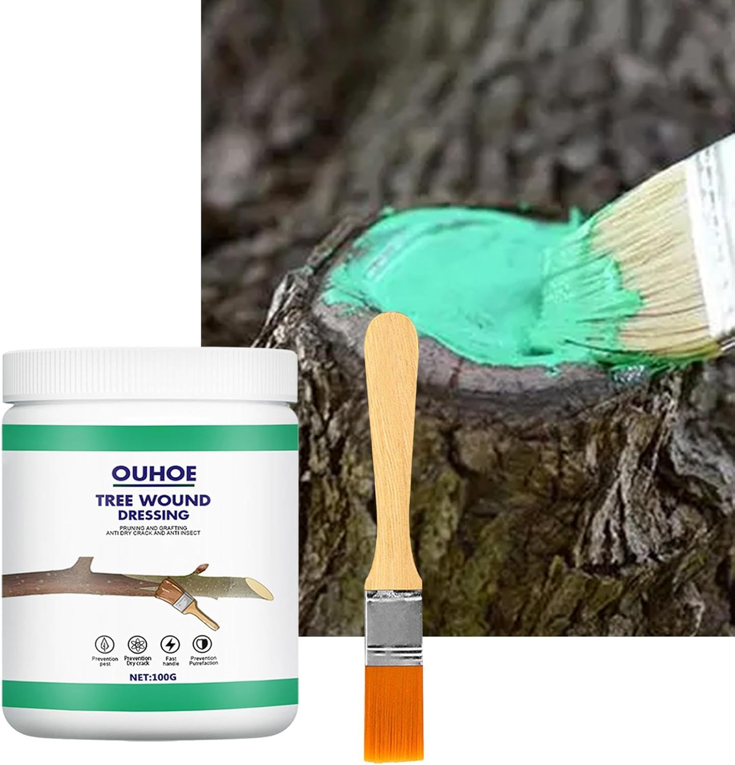 JISADER Tree Wound Sealer Tree Repair Garden Supplies Compound Sealer Multipurpose Portable for Branch Pruning Gardening Grafting image number 4