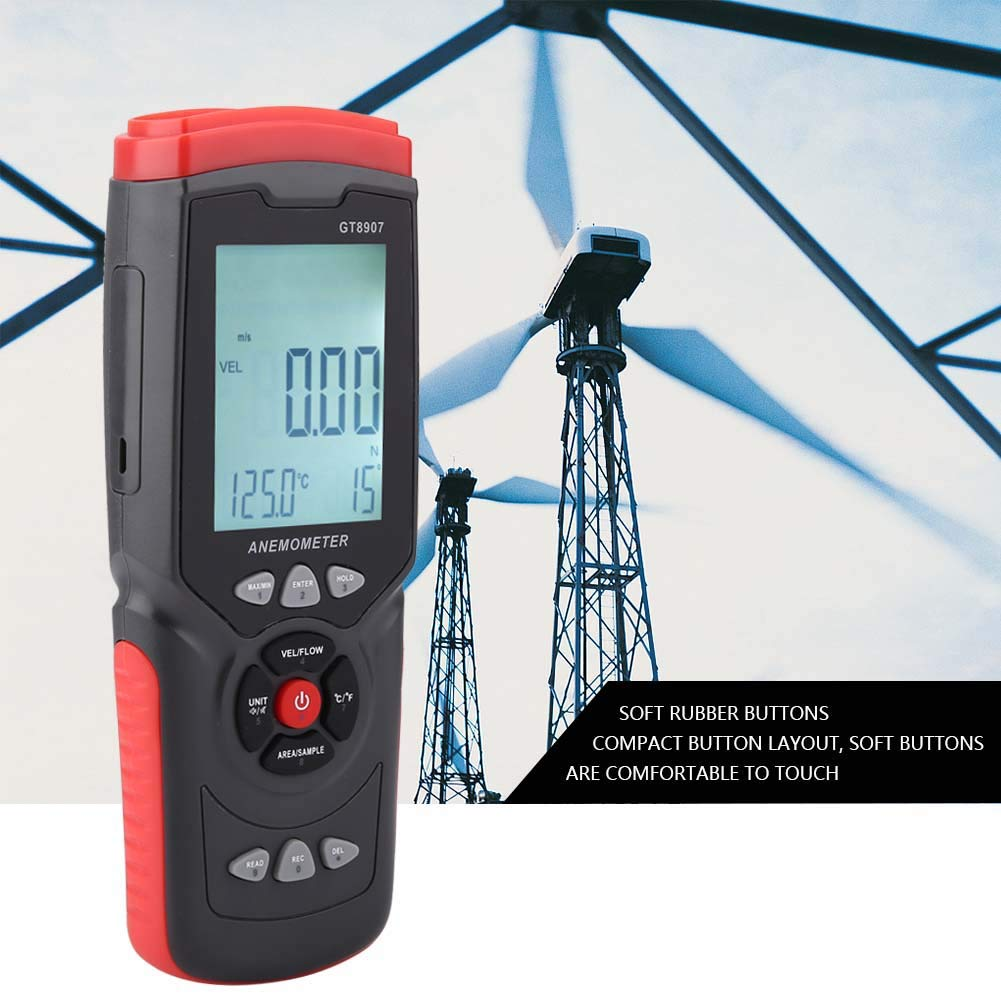 GT8907 Digital USB Anemometer for Accurate Wind Speed, Temperature, Humidity, and Air Measurement &ndash; Multifunctional Wind Meter for Home, Office, and Outdoor Use image number 4