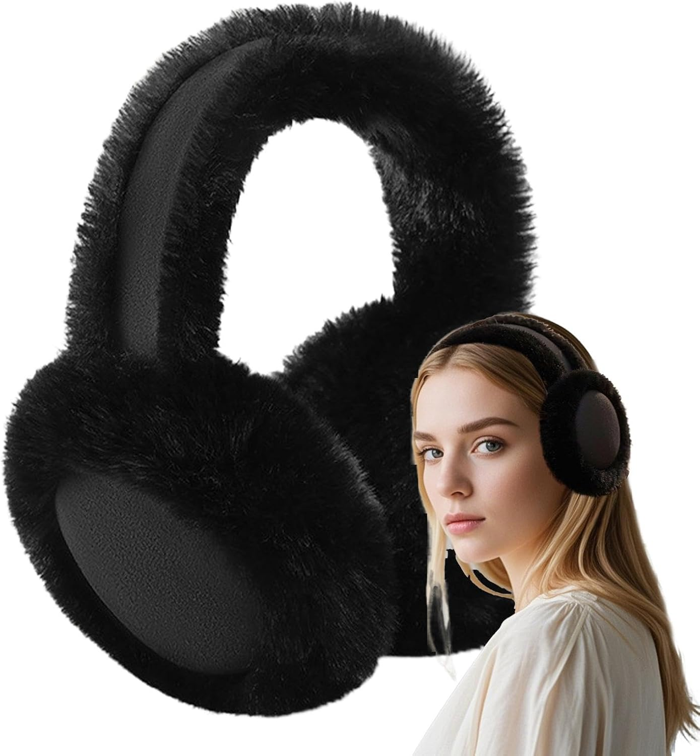 Lady Ear Warmer - Foldable Fleece Ear Warmer | Skin-Friendly Ear Covers, Cartoon Fleece Ear Warmers for Girls, Mom, Wife, Girlsfriend