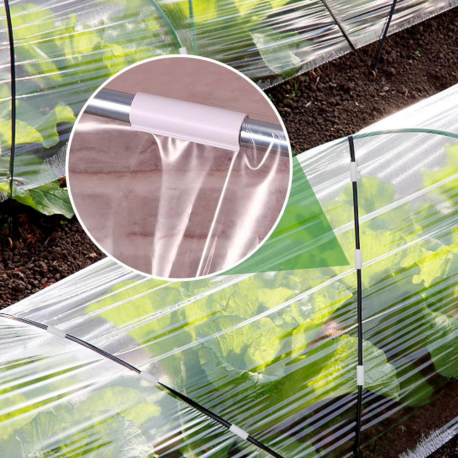 20Mm 32-Piece ABS Snap Clamp Set, Green, 2.4" Width (For 1/2" PVC Pipe)