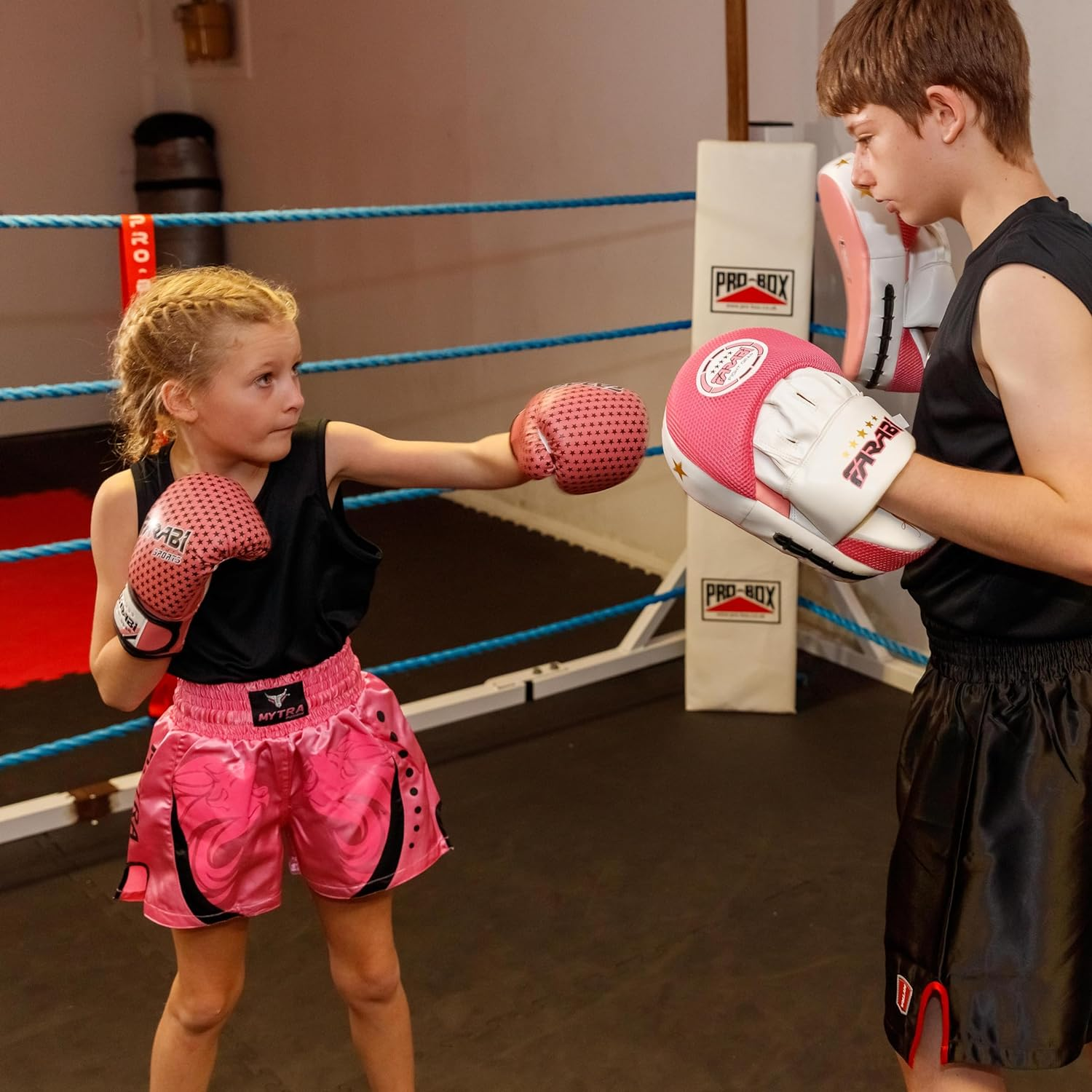 Farabi Sports Kids Boxing Gloves Kickboxing Muaythai Punching Bag Training 4-Oz 6-Oz 8-Oz Gloves Pair image number 5