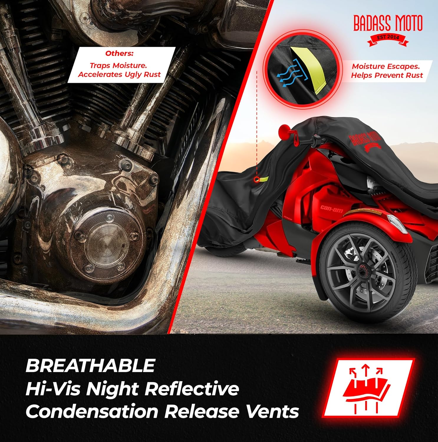 Ultimate Compatible with Can Am Ryker Cover Fits 600, Rally, Sport, Can Am Ryker 900 Cover. All Wx Protection Durable Waterproof Can Am Ryker Accessories. Heavy Duty Can Am Storage Outdoor Great Gifts image number 4