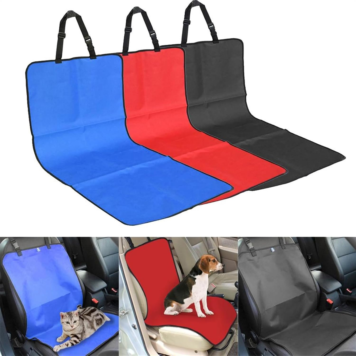 Dog Car Seat Cover Pet Carrier Dog Car Seat Cover Travel Hanging Mattress Car Seat Cover Dog Hammock(Size:Red) image number 6