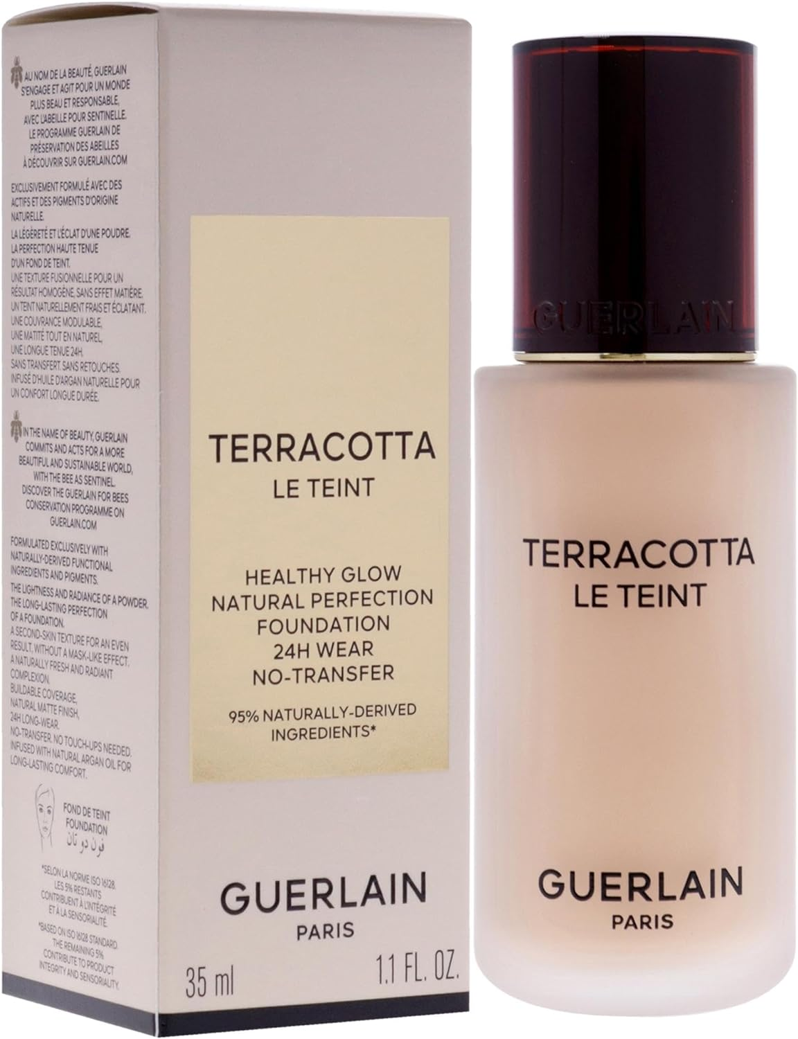 Terracotta Le Teint Foundation - 2N Neutral by Guerlain for Women - 1 Oz Foundation image number 3