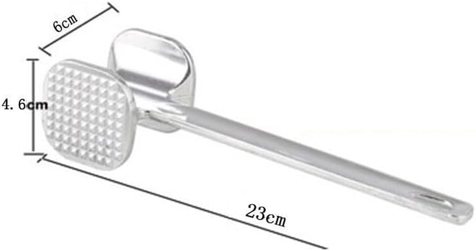 Liyquint Dual-Sided Meat Hammer & Tenderizer &ndash; Heavy Duty Meat Mallet for Steak, Chicken, Fish, Pork &ndash; Kitchen Meat Pounder Tool for Grilling & Home Cooking (Silver) image number 6