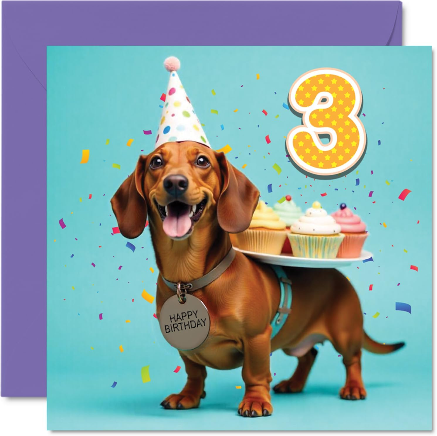 11Th Birthday Cards for Boys Girls - Party Dog - Happy Birthday Card for 11 Year Old Boy Girl Sister Niece Daughter Brother, 145Mm Bday Greeting Cards