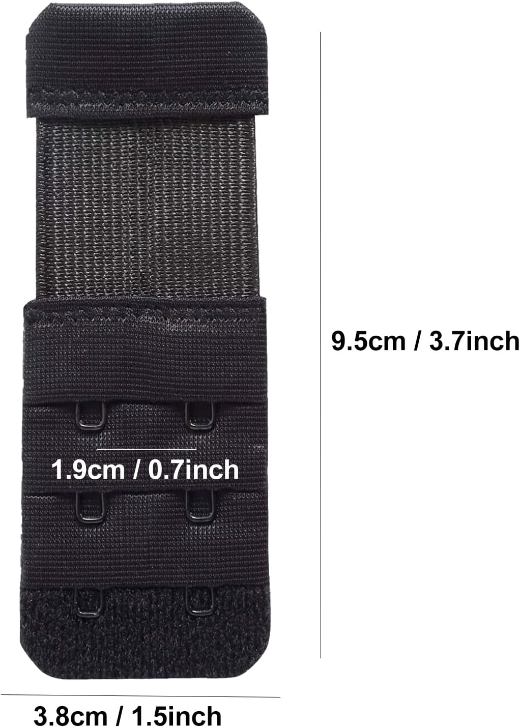 Black White Beige Bra Extender 2 3 4 5 Hook Bra Extenders for Women image number 3