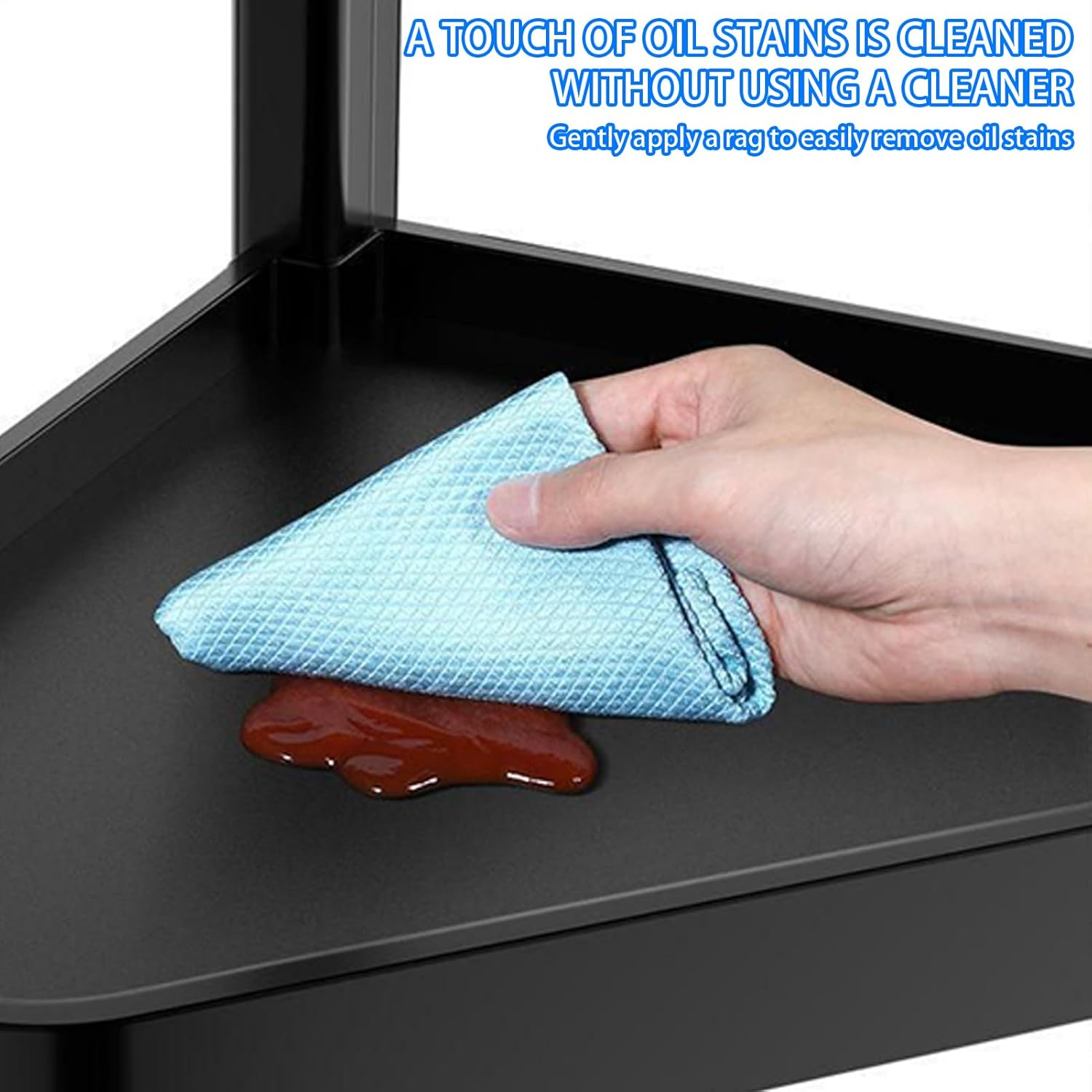 Kitchen Storage Shelves | Condiments Salt Corner Rack - 2 Tiers Storage Stable Organizer for Countertop Bathroom Makeup Easy Organizing Lids Toiletries Cabinet image number 6