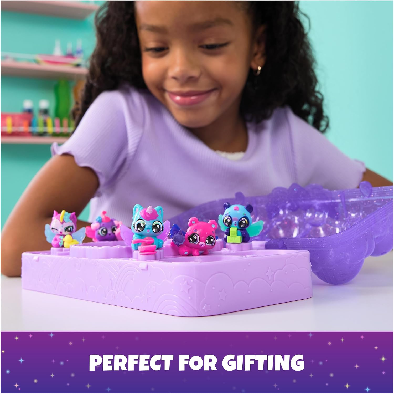 Hatchimals Alive, Neon Rainbow Egg Carton Toy with 5 Mini Figures in Colour Reveal Eggs and 11 Accessories, Kids&rsquo; Toys for Girls and Boys Aged 3 and Up image number 5