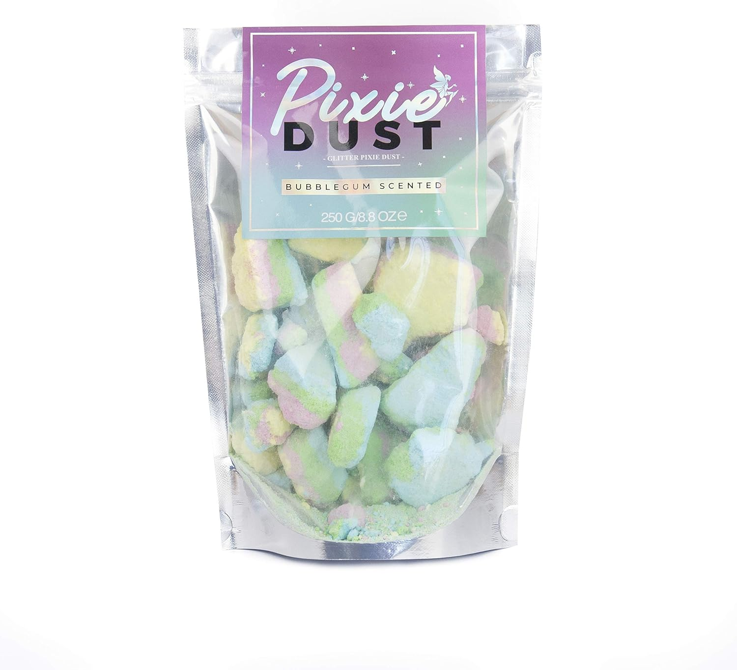 Gift Republic Pixie Dust Bath Crystals, Bubblegum Scented, Colourful Glitter-Infused Soak, 250G Bag, Fizzy Bath Bomb Crystals, Fun Pastel Bath Soak, Relaxing Bath Additive image number 3