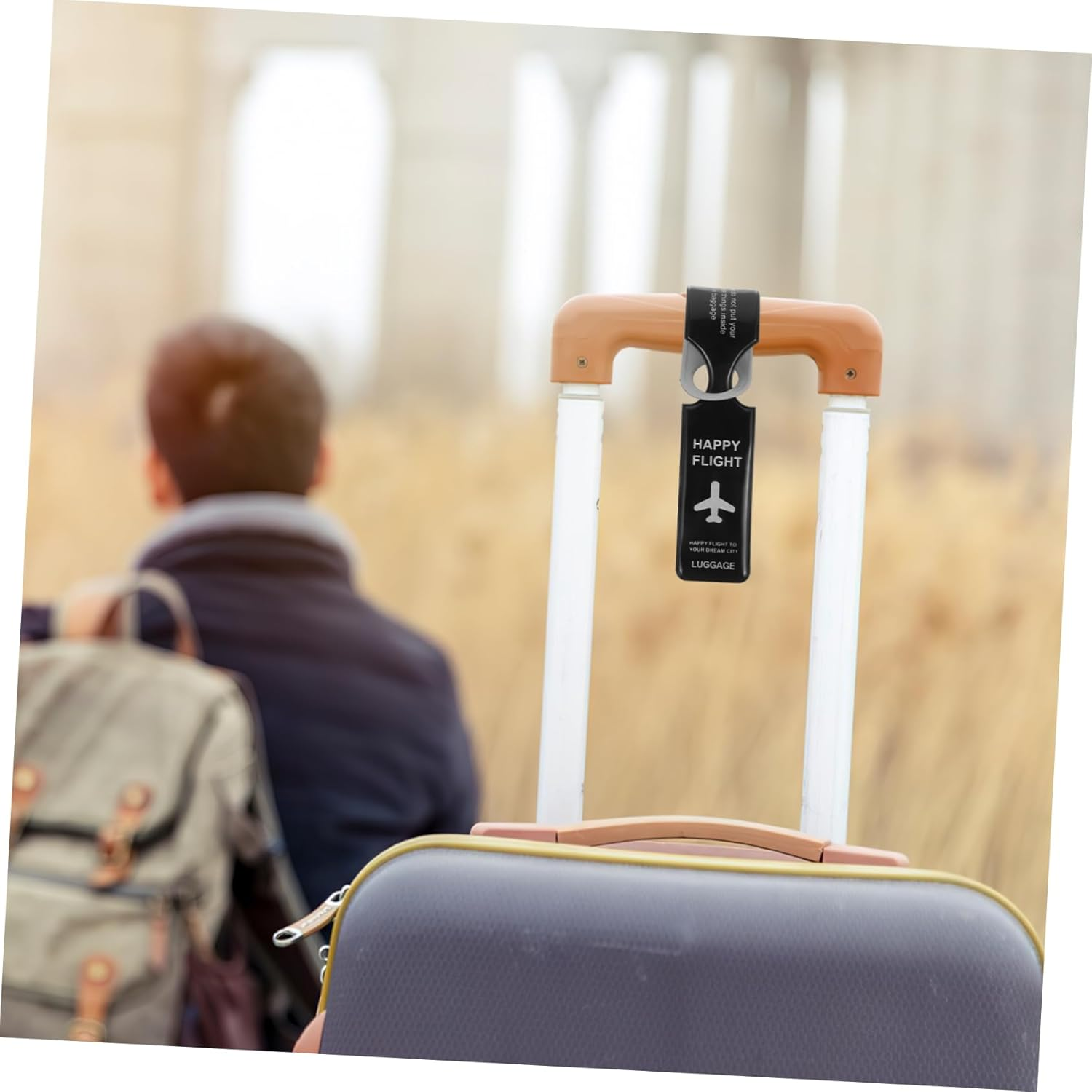 CATIEBYE 4Pcs PVC Luggage Tags Lightweight Travel Accessories for Easy Identification of Suitcases and Handbags Anti-Lost Labels image number 5