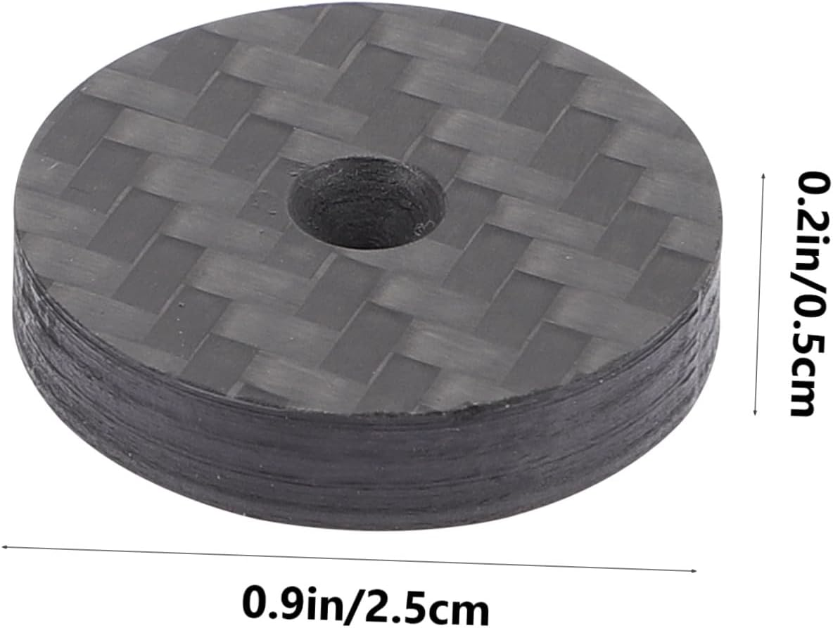 UKCOCO Carbon Fiber Speaker Spikes Isolation Feet 25X5Mm 4Pcs Shockproof Audio Turntable Pads for Home Theater and Hi-Fi Systems image number 2