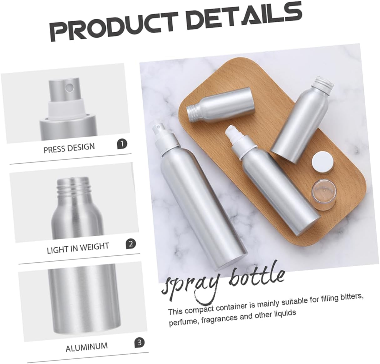 HAKIDZEL 2Pcs Cocktail Mister Spray Bottle Refillable Bitters Atomizer for Home Bar for Cocktails Fragrances More Sleek Design for Parties and Events image number 1