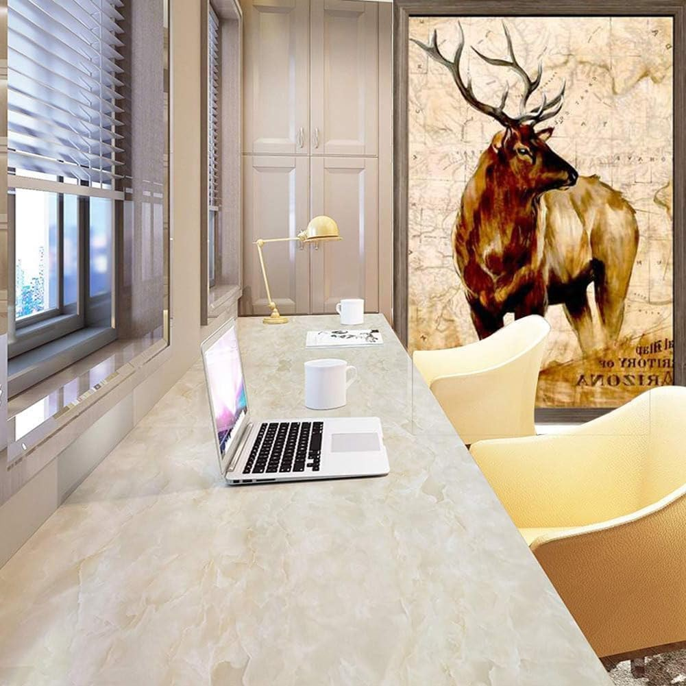 40 * 500CM Marble Contact Paper, Peel and Stick Wallpaper Self Adhesive and Removable Decorative Contact Paper Waterproof Wall Covering Thick Vinyl Film for Countertop Cabinet Shelf Liner Furniture