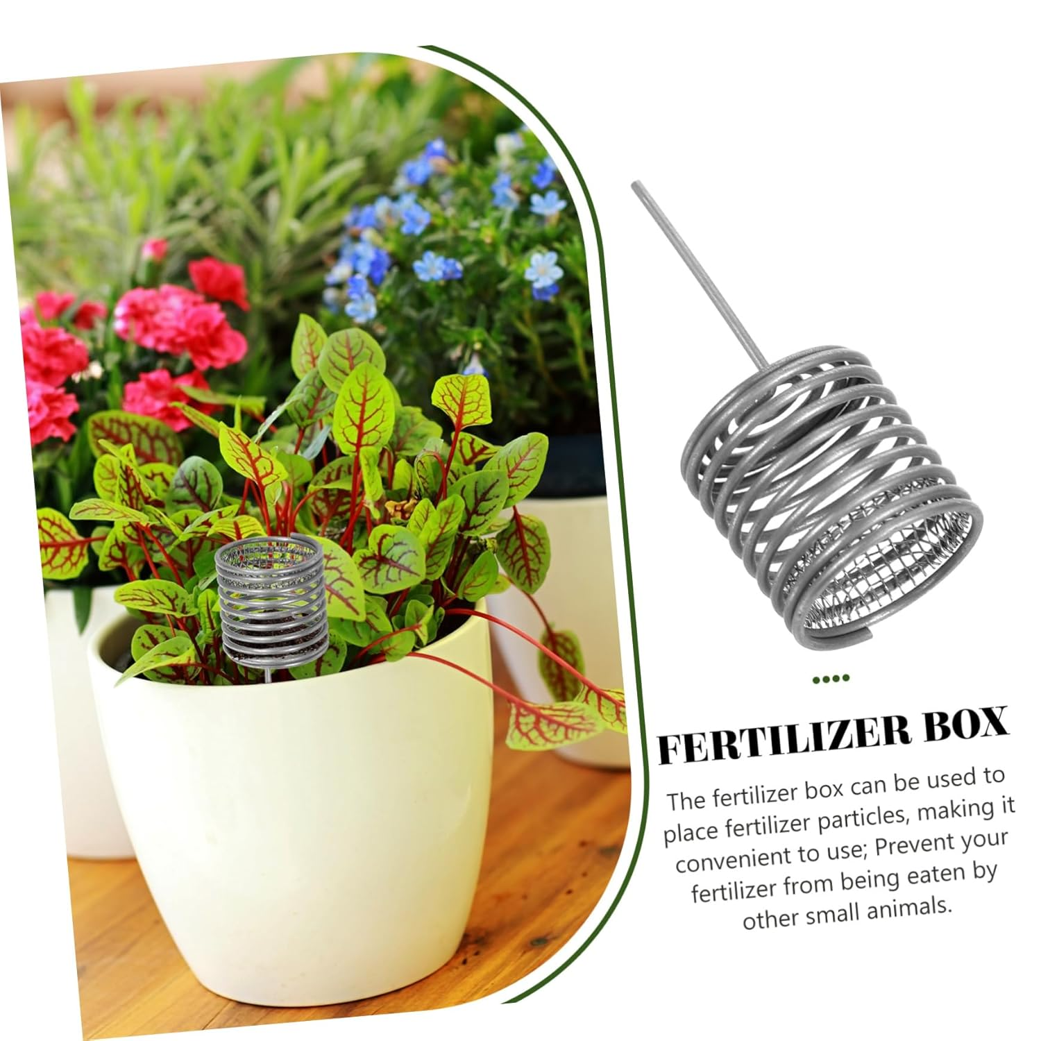 TOVINANNA 6Pcs Stainless Steel Bonsai Fertilizer Box Stainless Steel Bonsai Fertilizer Basket Bonsai Fertilizer Baskets Bonsai Manure Spike Bonsai Fertilization Tool Flower Fertilizer Orchid image number 5