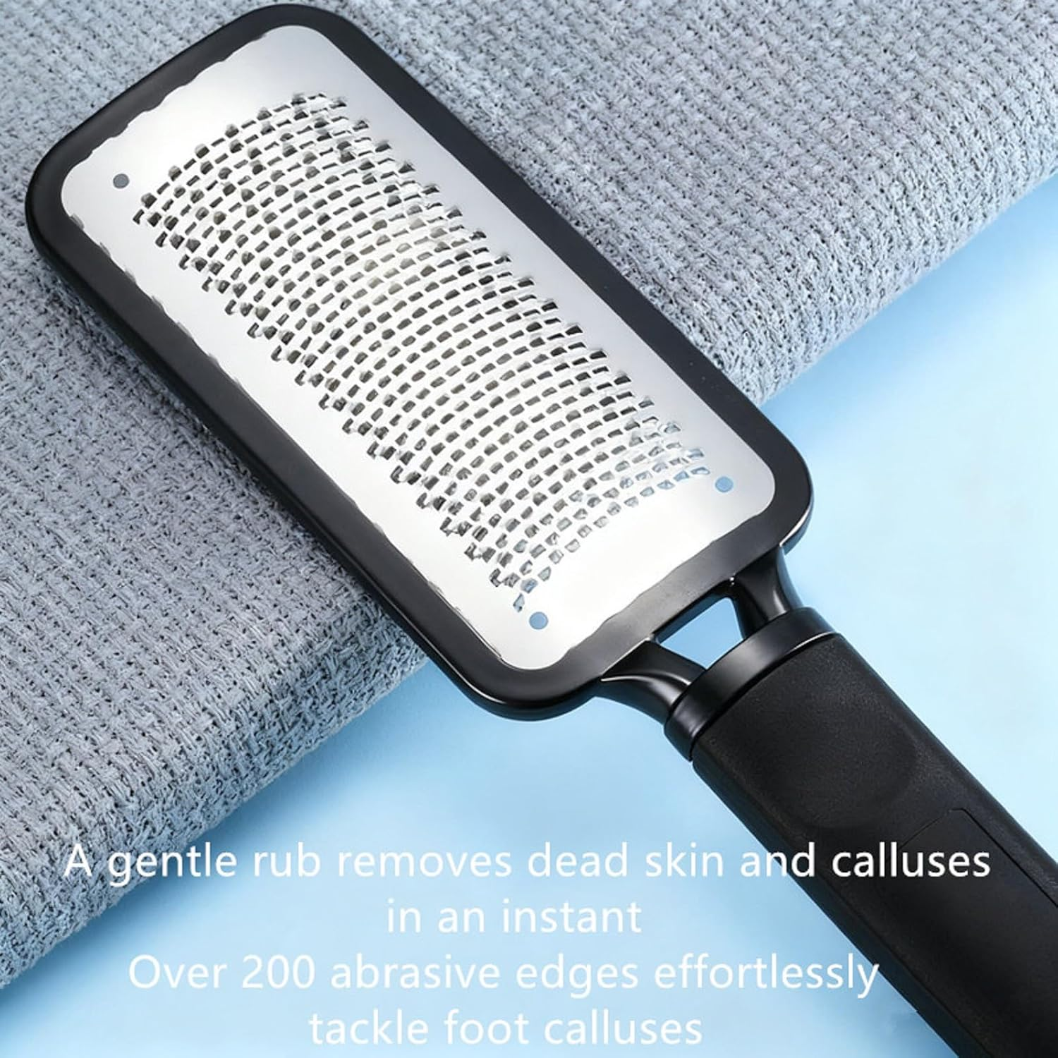 Sularpek Foot Rasp Callus Remover, High-Grade Stainless Steel Foot File for Wet & Dry Use Pedicure Tool to Remove Hard Skin and Calluses (Black 1 Pack)