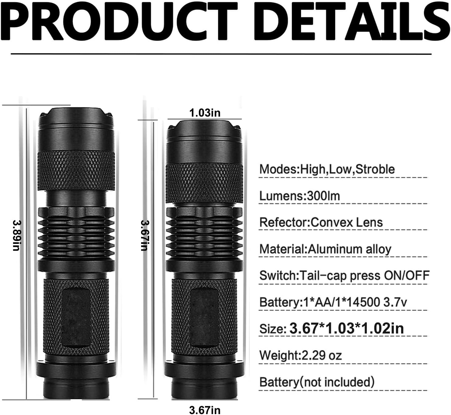 HYVCZP LED Amber Flashlight, 3 Modes Yellow Flashlight 3500K Warm Light, Blue Light Blocking for Daily Use, Camping, Aviation, Eye Care, Sleep Aid, Photography (2) image number 2