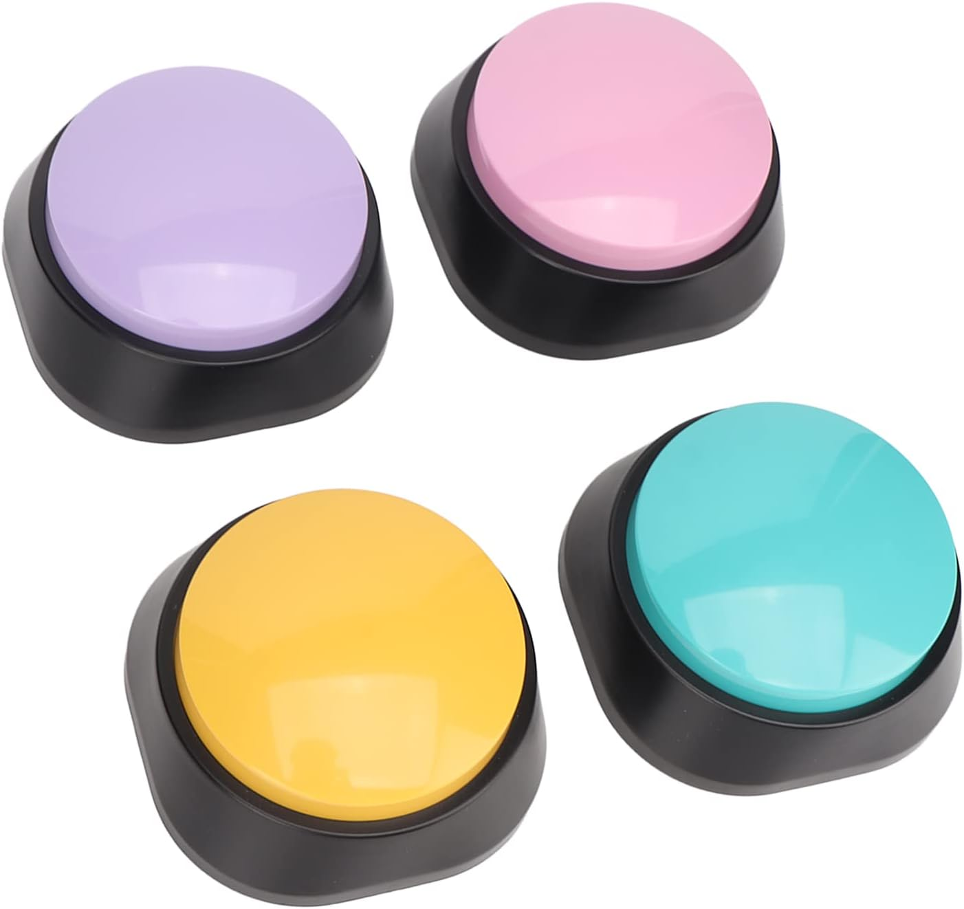 Dog Buttons for Communication, Voice Recording Button 30 Second Record & Playback, Funny Study Office Home, Pet Training Buzzer, 4 Packs (Blue++Yellow+Purple) image number 4