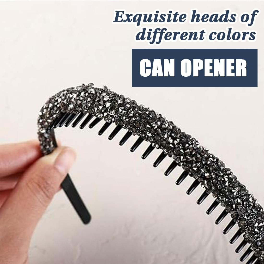 XUZOPIM Pack of 4 Shiny Tooth Comb Headbands, Rhinestone Headband, Women'S Headband, Hair Accessories, Women'S Rhinestone Hair Band, Hair Accessories image number 2