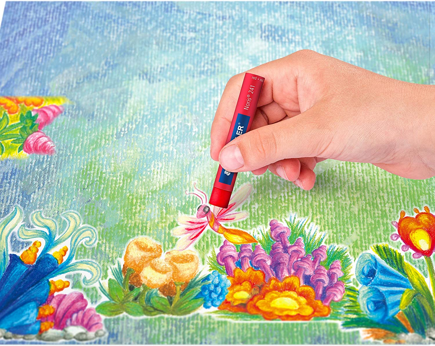 STAEDTLER Noris Oil Pastels 25 Pack, Assorted Colours, 241 NC25, Suitable for Colouring, Over-Colouring, Blending, Engraving and Scraping, Highly Break-Resistant, Waterproof image number 2