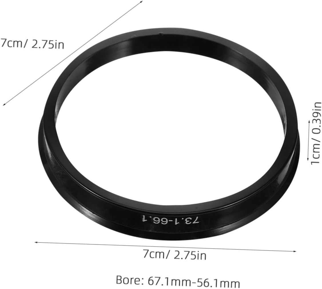 GANAZONO 4Pcs Car Wheel Hub Rings Hub Centric Rings 67.1-56.1Mm Plastic Center Bore Adapter for Automotive Wheel Accessories Car Exterior Decoration image number 1