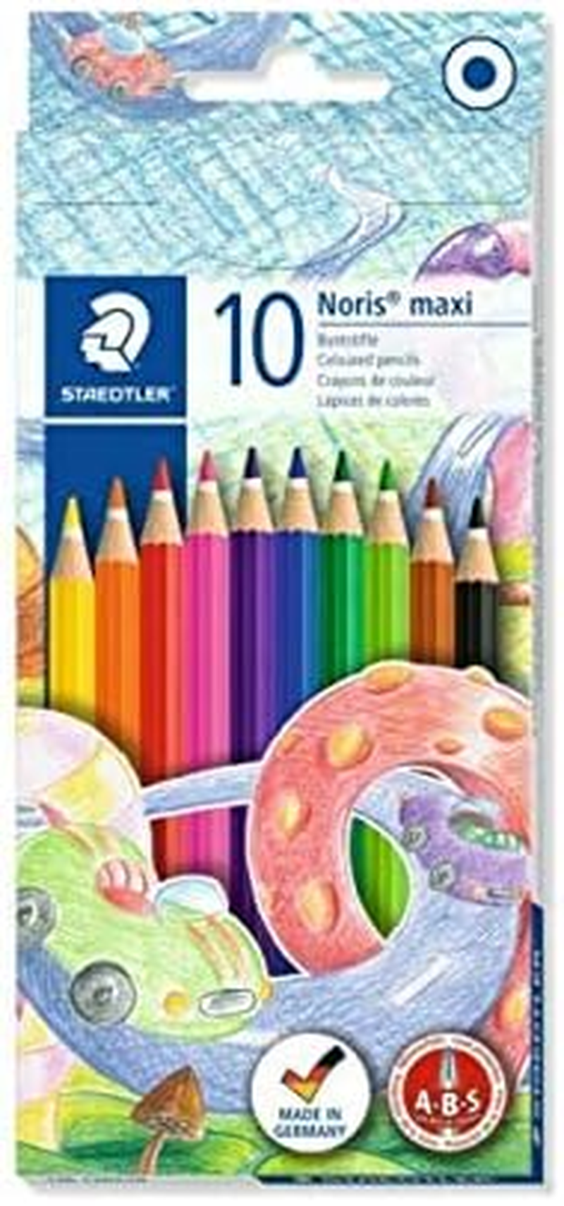 Staedtler Noris Club Maxi Learners Coloured Pencil (Pack of 10) image number 1