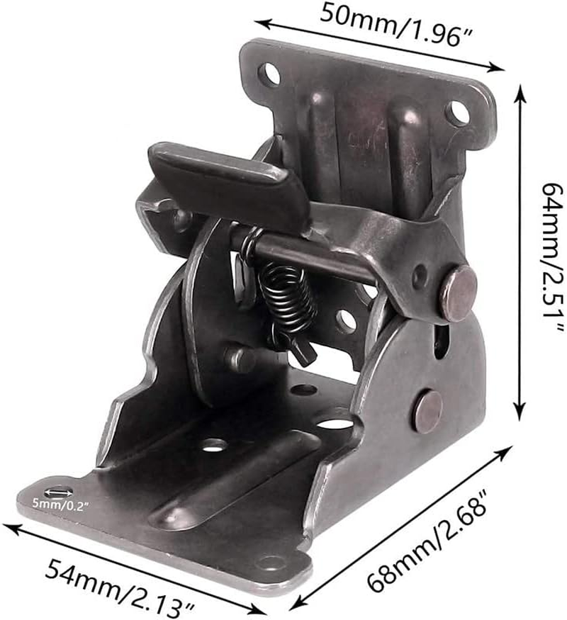 4 * 90 Degree Folding Table Leg Brackets Self Lock Foldable Hinge DIY Heavy Load, Cold Rolled Plate Construction, 2.68X2.48 Inch image number 3