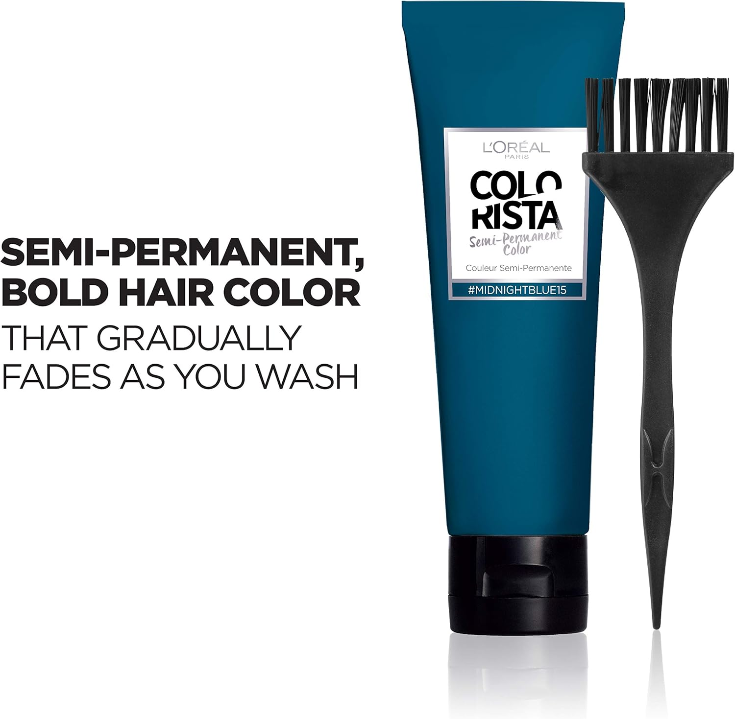 L&rsquo;Or&eacute;al Paris Colorista Semi-Permanent Hair Color for Brunette Hair, Midnight Blue - Maroon image number 3