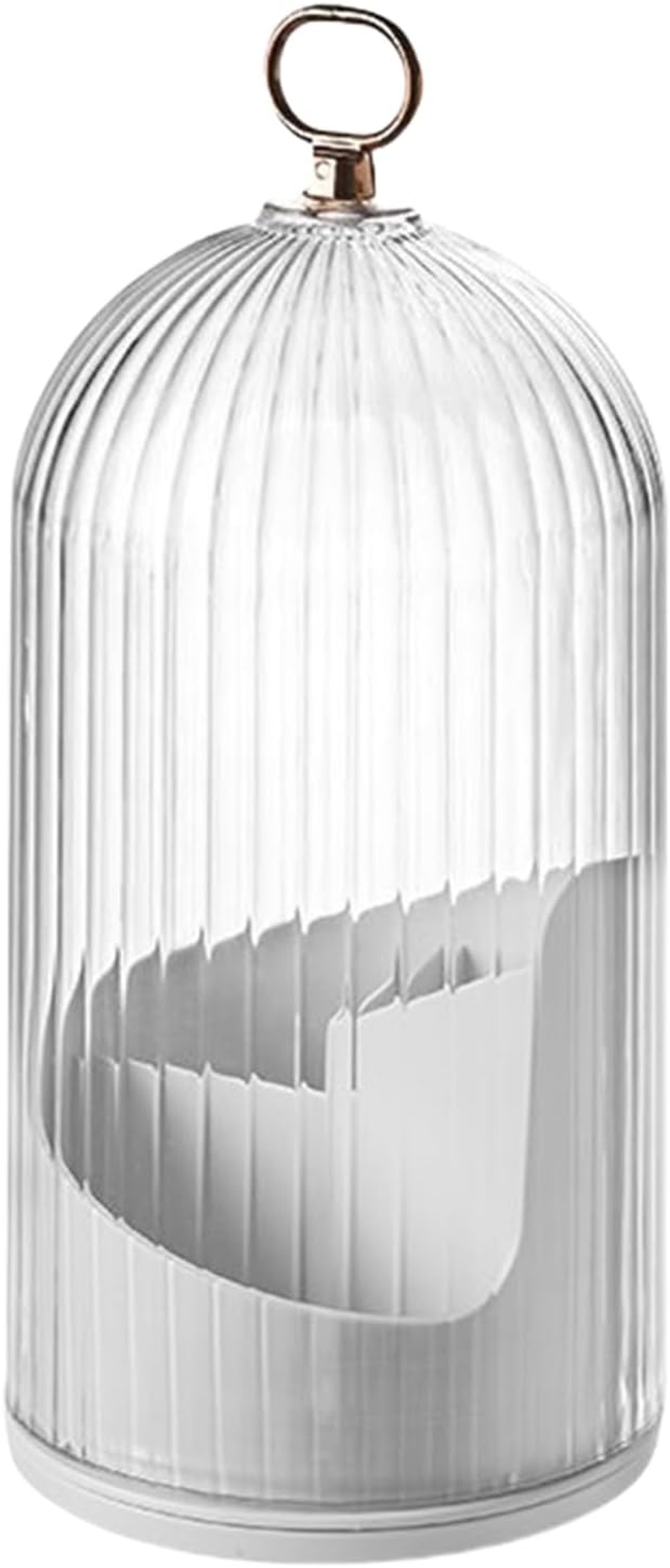 Enclosed Toothbrush Holder | Bathroom Organizer for Dressing Table - 360 Rotating Dustproof Makeup Brush Holder with Sliding Lid for Bathroom