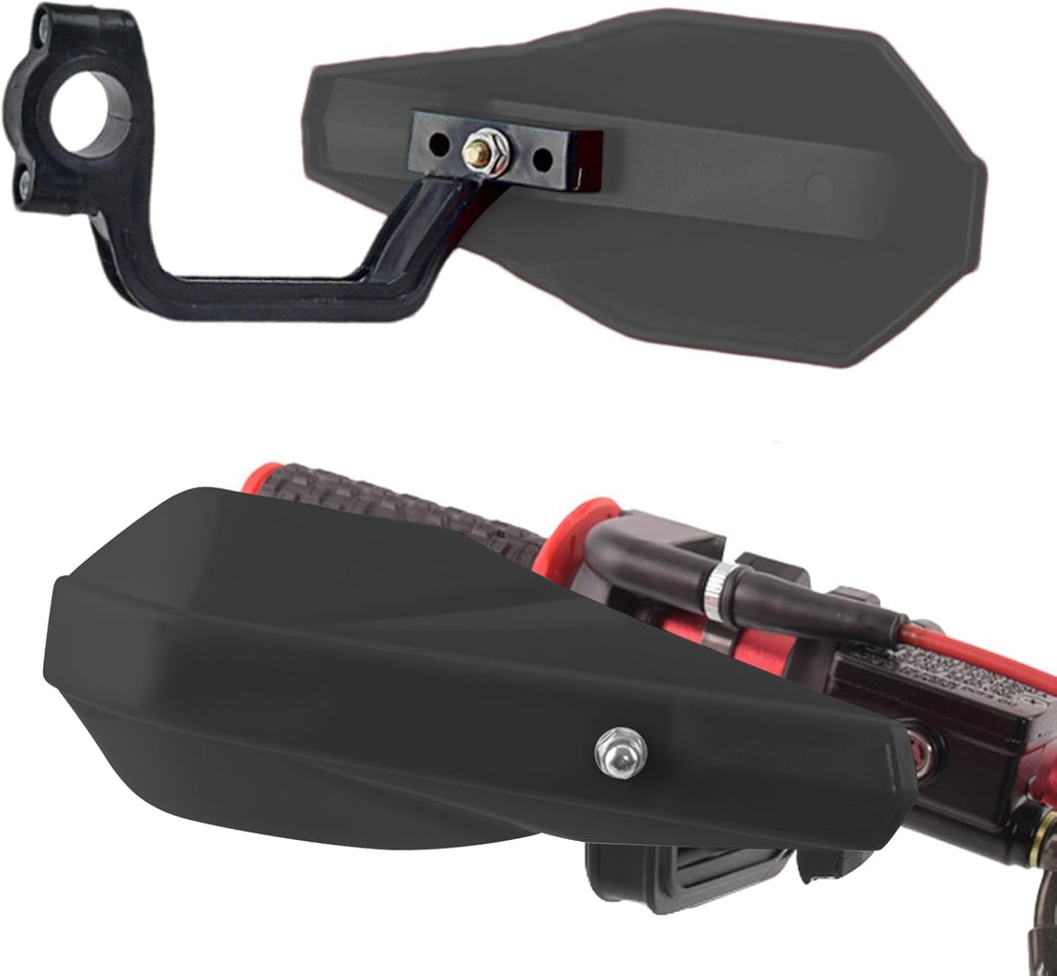 Limcryspp Motorcycle, Electric, Off-Road Motorcycle Handle Handguard, Windshield Horn Handguard, Motorcycle Off-Road Motorcycle Protective Gear（Black）