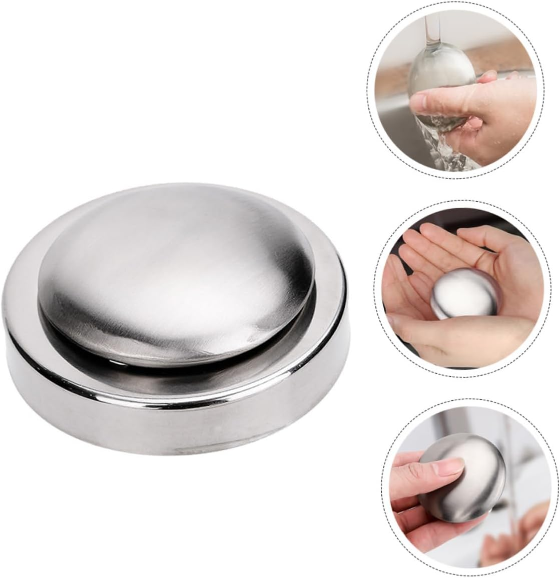 SHOWERORO Deodorizing Soap Stainless Steel Kitchen Soap Odor Absorbing Bar Steel for Home image number 4