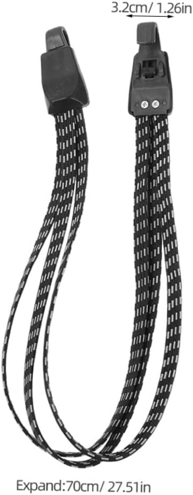 Toyvian 4Pcs Heavy Duty Elastic Binding Bands for Luggage Weather Resistant Tie down Straps with Quick Adjustment for Outdoor Cycling and Versatile Cargo Securing