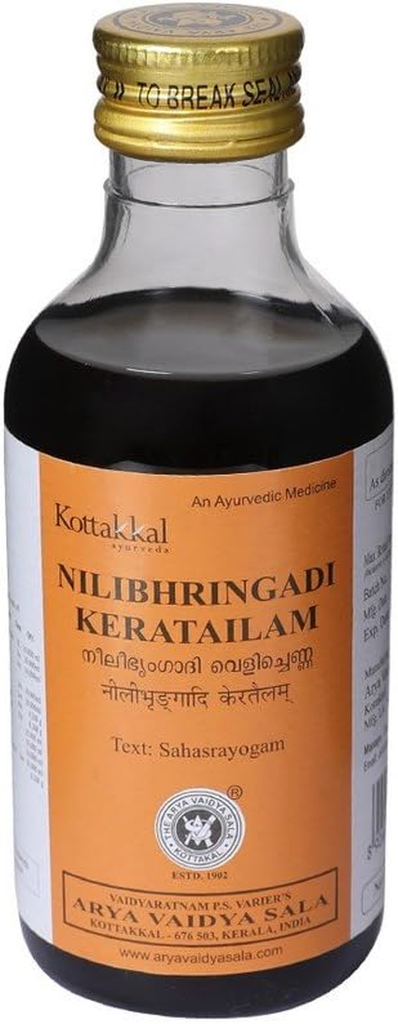 Arya Vaidya Sala Ayurvedic Nilibhringadi Keratailam, 200 ML