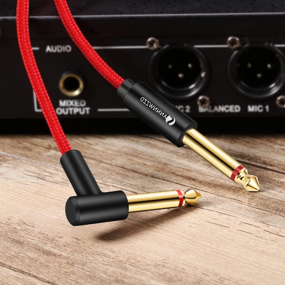 Jack Audio Cable 6.5Mm Jack Guitar Cable 6.5Mm to 6.5Mm Male to Male Audio Cable 1M 2M 3M 5M 10M 15M for Guitar Mixer Amplifier Bass 6.35Mm Cable 3 5Mm Jack Audio Cable (Color : Red, Size : 15M) image number 2