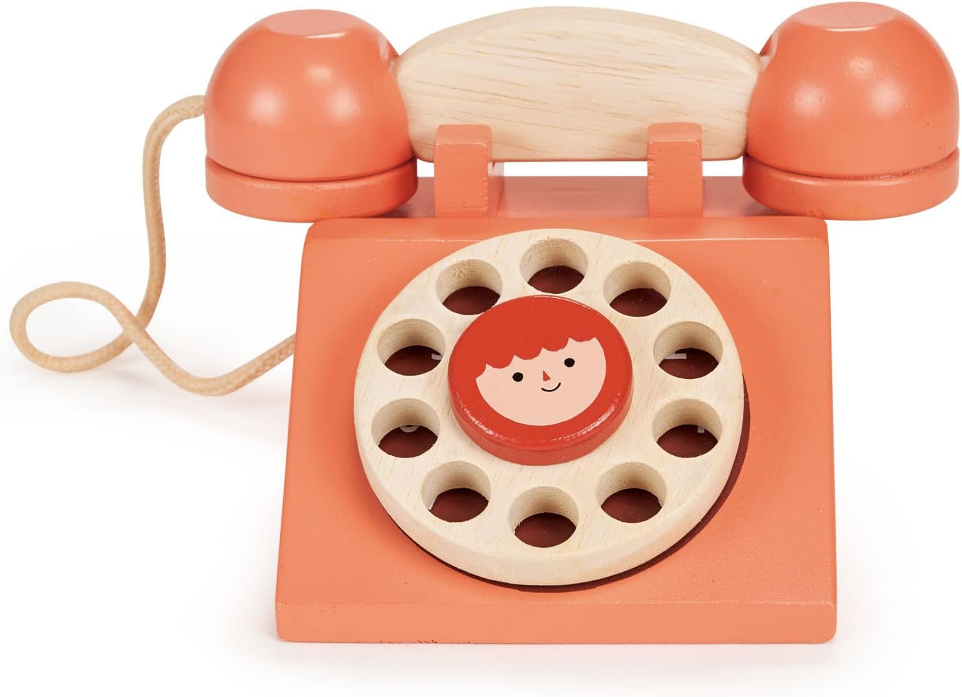 Mentari Ring Telephone Classic Wooden Toy with Removable Receiver and Finger Dial image number 3