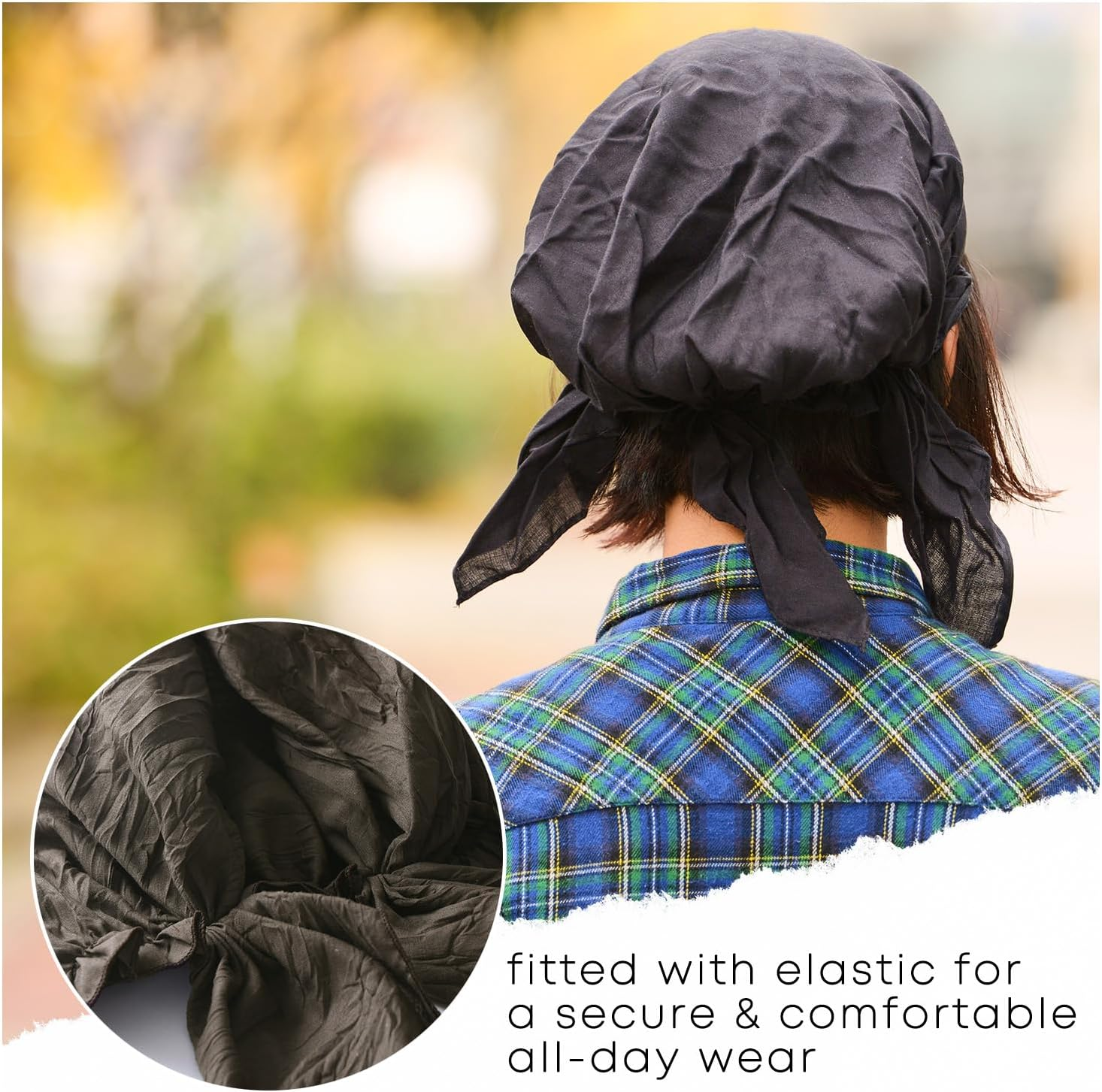 CHARM Pirate Bandana Head Scarf - Balding Hair Cap Headwrap Hat Chemo image number 6