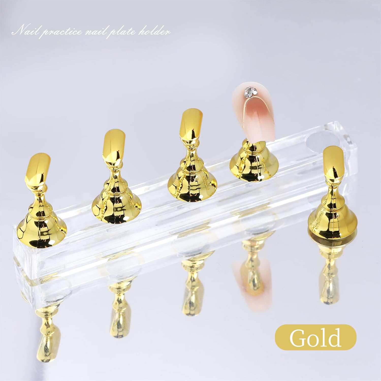 HIGHROCK 2 Sets Magnetic Nail Tip Practice Stand Nail Holders for Painting and False Nail Tip Manicure Tool,Acrylic Nail Display Stand image number 5