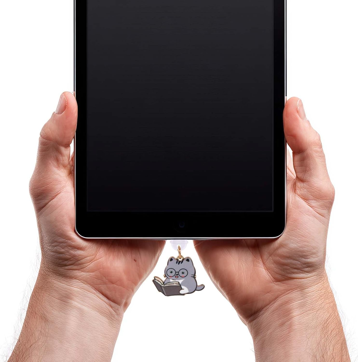 Penitue 7Pcs Cat Dust Plug Charm for Kindle, Cute USB C Charging Port Phone Charm Cartoon Dust Cap Protector Pendants for E-Reader Book Women Teachers Students Accessories image number 3