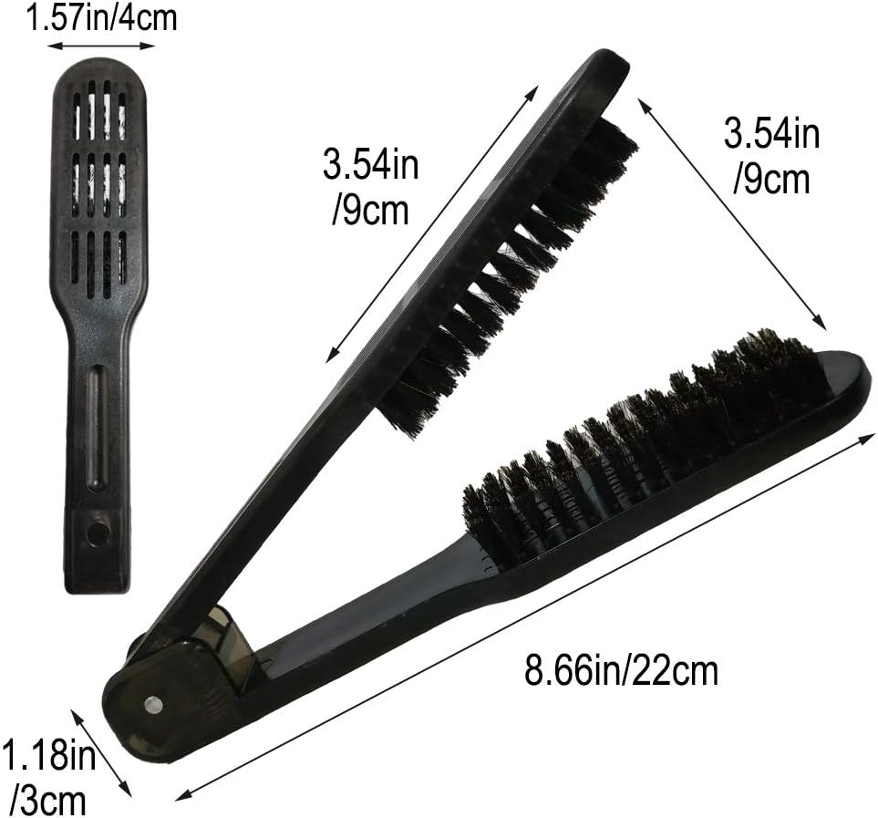 Clamp Hair Brush Straightener Detangler Splint Comb Nylon Bristle Double Sided Straightening Brush Air Vented Flat for Wet,Dry,Fine,Thick Natural Hair image number 5