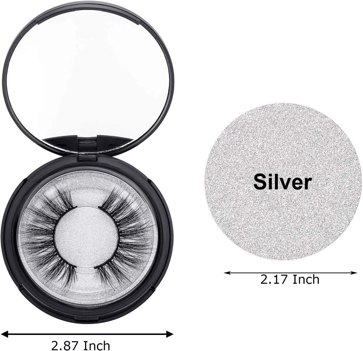 3 Pack Eyelash Storage Case Holder with Mirrow, Empty Eyelash Cases Travel with Lash Holder for for Ladies and Girls image number 4